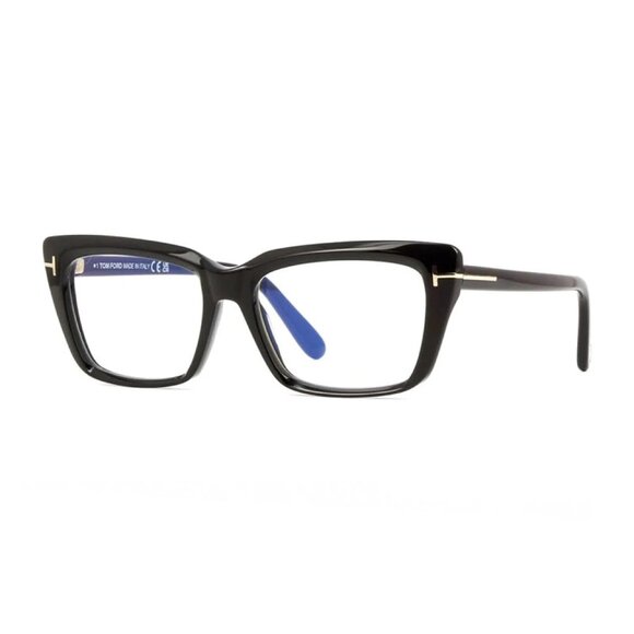 NEW TOM FORD FT5894-B/S 001 EYEGLASSES TF5894-B 001 BLACK WOMEN CAT EYE EYEWEAR - Picture 1 of 3